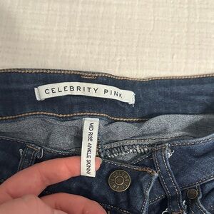 Celebrity Pink Women's Ankle Skinny Jeans - Dark Blue